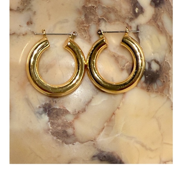 Luv AJ - Baby Amalfi Tube Hoops - Gold - Super Lightweight - Never Worn - Picture 12 of 15